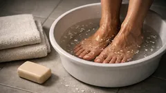 How to wash your feet with mild soap and salt for fresher, healthier feet