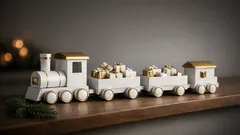How to make a DIY cardboard Christmas train from recycled boxes and tubes
